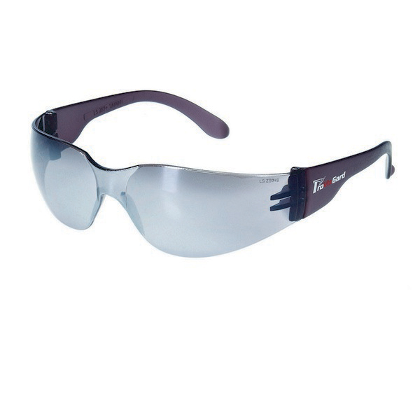 Silver Mirror Lens With Gray Frame Safety Glasses