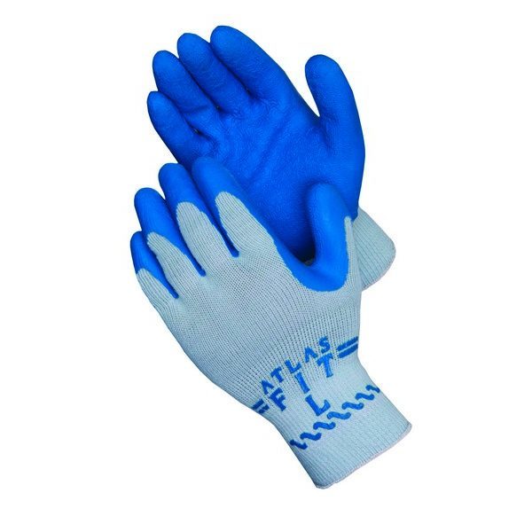 SHOWA ATLAS FIT 300 Blue Latex Palm Coated Gloves