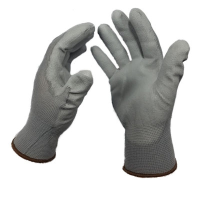 Piedmont-Lightweight Grey Polyester Polyurethane Palm Coated Gloves